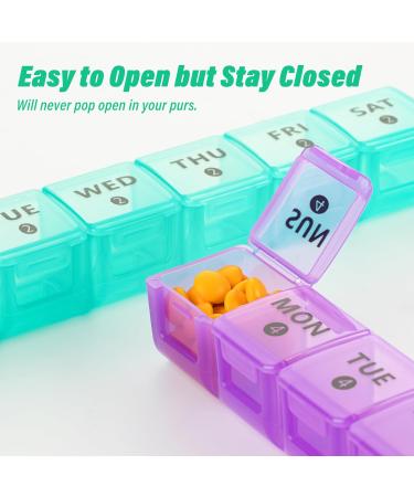 Mossime Large Monthly Pill Box Organiser 4 Week Pill Boxes 7 Day 1 Times a Day Compartments Tablet Organiser Box 28 Day with Dust-Proof Case Vitamin Meds Supplement Container for Family Multicoloured - Buy Online on GoSupps.com