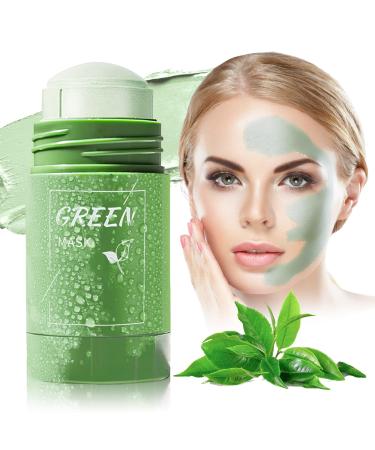 Anguishil Green Tea Mask Stick  Green Tea Deep Cleanse Mask Stick  Oil Control Acne Remover Green Mask Stick for Blackheads  Suitable for All Skin Types of Women & Men (1 PCS)