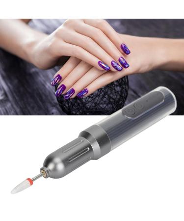 Electric Nail Drill Set 6 Speeds Adjustable Direction M8 Electric Nail Drill Pen LED Display Nail Cutter Manicure Set with Charging Station 6 Pieces Grill Bits