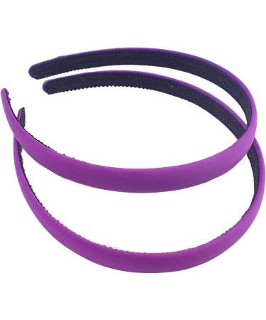 Topkids Accessories 1.5cm Alice Band for Girls and Women Hair Accessories for Girls Hair Bands for Women Alice Bands Adult Women Girls Headbands Hairbands Women (2pc Purple) 2pc Black - Buy Online on GoSupps.com