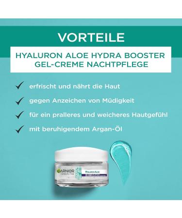 Garnier Hyaluron Aloe Hydra Booster Gel-Cream Night Care - Moisturizing & Refreshing 50ml (Pack of 3) - International Shipping Available - Buy Online on GoSupps.com