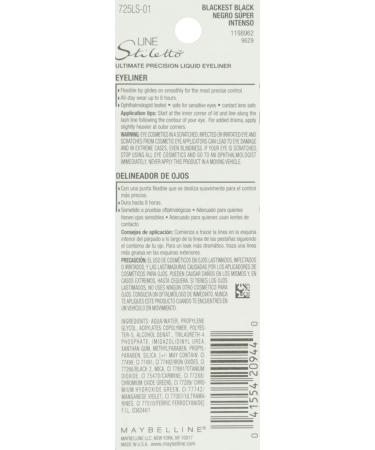 Maybelline Line Stiletto Ultimate Precision Liquid Eyeliner - 501 Blackest Black (0.05 fl oz) - Buy Online on GoSupps.com
