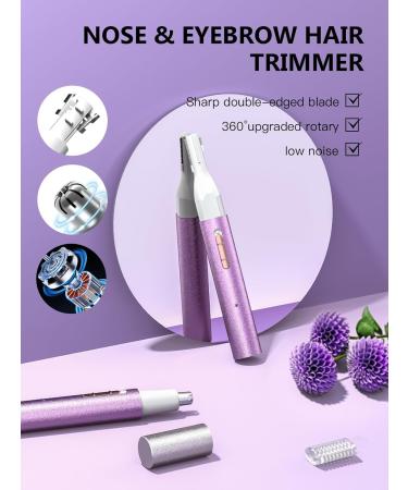 AHHFEI Rechargeable Nose Hair Trimmer for Women - Professional Painless & Waterproof Dual Edge Blades | 2023 Low Noise Ear & Nose Hair Remover - Buy Online on GoSupps.com