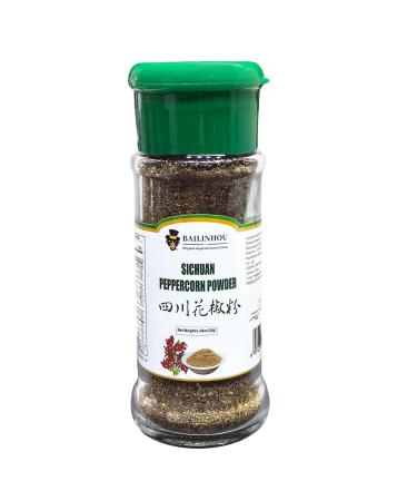 BAILINHOU Sichuan peppercorn powder 1.08oz/30g Mapo Tofu and Chinese Cuisine red szechuan peppercorns ground ORIGINAL IMPORTED of china. (Green lid(Enhance numbing sensation))