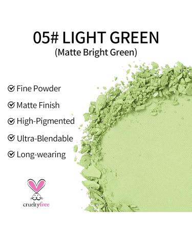 Erinde Single Green Eyeshadow Palette - Nude Tones Waterproof High Pigment Long-Lasting Makeup - Buy Online on GoSupps.com