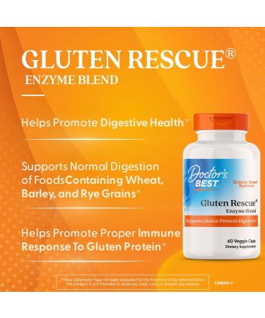 Doctor's Best Gluten Rescue - Glutalytic 60 Veggie Caps | Digestive Support - Buy Online on GoSupps.com
