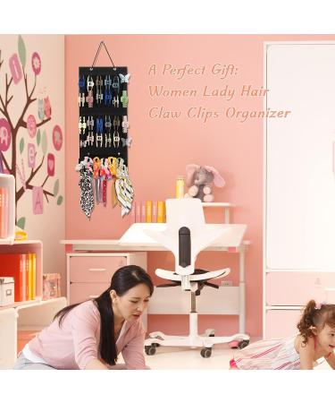 Hanging Hair Claw Clips Organizer for Women and Girls - Black Display Stand Holder - Buy Online on GoSupps.com