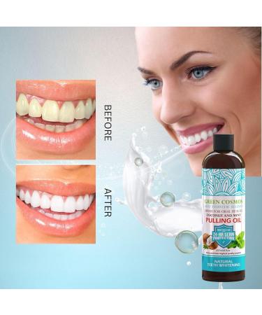 Coconut Mint Pulling Oil Mouthwash 237ml - Natural Teeth Whitening & Oral Health | Ayurvedic Alcohol & Fluoride Free for Fresh Breath & Healthy Gums - Buy Online on GoSupps.com