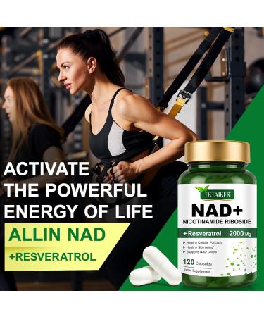 TKTALKER NAD Supplement 2000 Mg - 120 Capsules True NAD & Resveratrol NMN Alternative Liposomal NAD+ for Women & Men Support Cellular Health Stamina & Healthy Aging - Ultra Strength Capsules - Buy Online on GoSupps.com