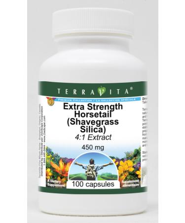Extra Strength Horsetail (Shavegrass Silica) 4:1 Extract - 450 mg (100 Capsules ZIN: 514199)