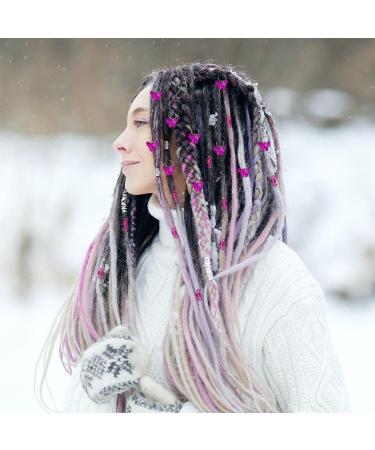 Formery Pink Butterfly Hair Jewels for Braids - 20PCS Spiral Loc Jewelry for African Coiling Dreadlock Accessories - Buy Online on GoSupps.com