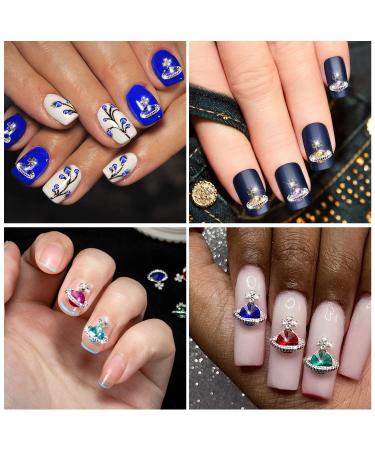 Noverlife 36PCS Planet Nail Charms: 3D Saturn Crystal Diamonds for Sparkling Manicure Decor - Buy Online on GoSupps.com