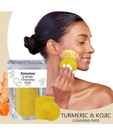 Turmeric Koji-c Aci-d Cleansing Pads Turmeric Koji-c Aci-d Cotton Pads Infused Foaming Simple Face Wipes Reusable Koji-c Aci-d Cotton Pads Excess Keratin(40) - Buy Online on GoSupps.com