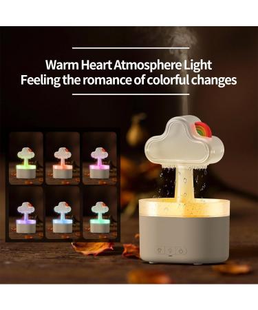 Rain Cloud Humidifier & Essential Oils Diffuser - 500ml Aromatherapy with 7 LED Night Light for Home & Office - Buy Online on GoSupps.com