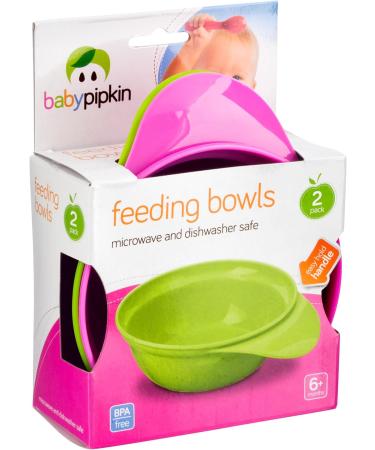 Baby Feeding Bowl with Easy Handle - BPA Free, Microwave & Dishwasher Safe Toddler Food Weaning Snack Bowls - Ideal for Kids & Toddlers - Stackable, Bright 2pc (Assorted Color) - Buy Online on GoSupps.com