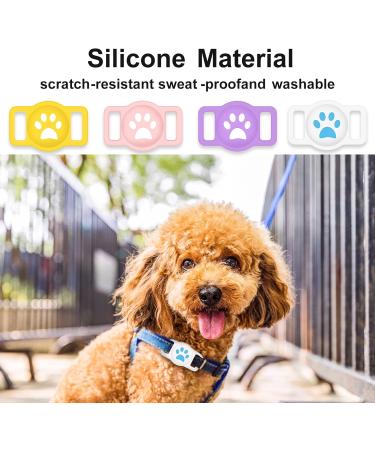 Coholl Airtag Protective Cover Case - 3 Pack Silicone Shell for Dog & Cat Collars GPS Finder Loop Holder - Pink Purple Yellow for Pets & Kids - Buy Online on GoSupps.com