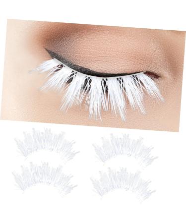 minkissy 3 Pairs White Eyelashes Blue Contacts for Eyes Cosplay Natural Look Wispy Faux Masquerade False Lashes Red Contacts for Eyes Cosplay T Dance Imitation Slim Upper Eyelashes 3d - Buy Online on GoSupps.com