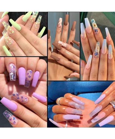 TOMICCA Clear Coffin Nail Tips 500pcs - Long Full Cover Acrylic Fake Nails | Ballerina Style in 10 Sizes for Nail Extension - Ideal for Salons and DIY Nail Art - Buy Online on GoSupps.com