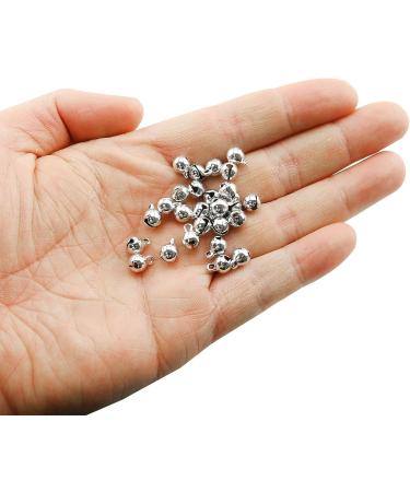 100PCS 1/4-Inch Small Silver Jingle Bells for DIY Jewelry Making - 6mm Aluminium Alloy Bells - Buy Online on GoSupps.com