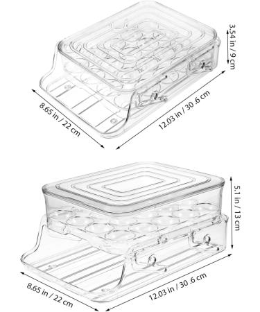 Zerodeko Box Containers for Fridge Refrigerator Egg Holder Egg Container Dispenser Double Layer Eggs - Buy Online on GoSupps.com