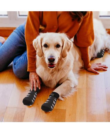 RANYPET Anti Slip Dog Socks 3 Pairs - Dog Grip Socks with Straps for Indoor Traction Control | Pet Paw Protector for Small Medium Large Dogs | Medium Paw Pattern - Buy Online on GoSupps.com