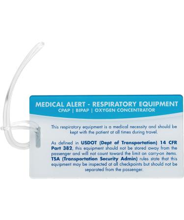 Blue Medical Equipment ID Luggage Tag - Alert for Respiratory Devices | Travel Supplies | Bag Tag Gift - Buy Online on GoSupps.com