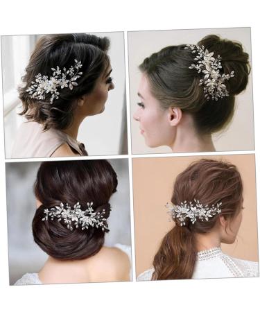 minkissy Wedding Hair Accessories Hair Clips Hair Barrettes Tiara Hair Pin Bride Hairpin Bridal Hair Accessory Girl Headpiece Bride Headpieces for Wedding Hair Comb Rhinestones Leaf Women's - Buy Online on GoSupps.com