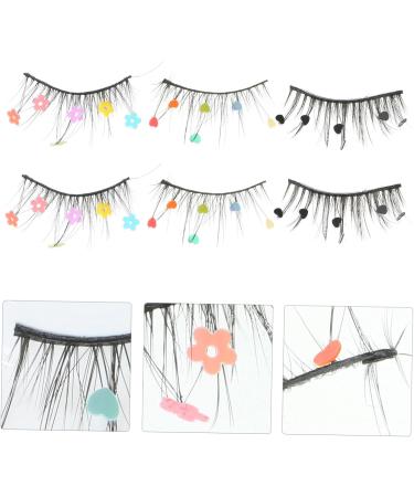 minkissy 6 Pairs sequin false eyelashes lashes with color cosplay natural false lashes color lashes pride makeup fake eyelashes women faux eyelashes lashs Imitation cosmetic Miss flash - Buy Online on GoSupps.com