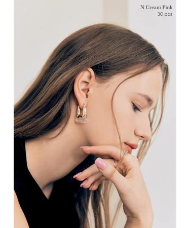 ohora Semi Cured Gel Nail Strips in Cream Pink - Salon-Quality, Long Lasting, Easy to Apply & Remove - Includes Prep Pads, Nail File & Wooden Stick - Buy Online on GoSupps.com