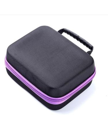 Essential Oil Storage Box - 19 Slot Holder for 15ml 3ml & 5ml Bottles | Purple Essential Oil Case for Perfumes - 17.5x12.5x10cm - Buy Online on GoSupps.com