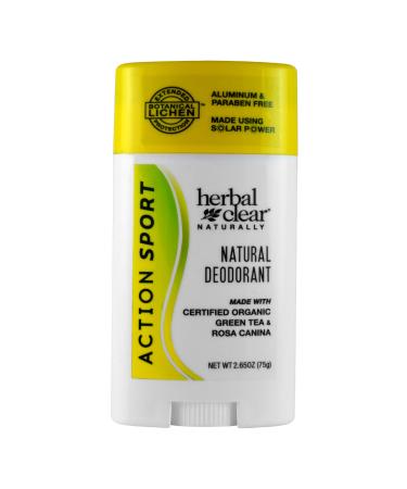 21st Century Herbal Clear Naturally Natural Deodorant Action Sport 2.65 oz (75 g)