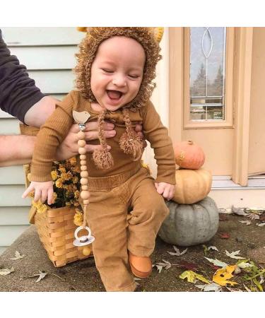 Gamital 6-Piece Pacifier Clip Set | Metal & Wood Infant Nipple Holders | Baby Pacifier Chains & Closures - Buy Online on GoSupps.com