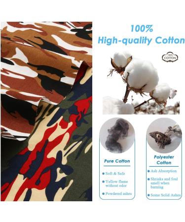 JOYXEON Camouflage Cotton Fabric 7 PCS + Nose Bridges & Elastic Band Kit | 100% Cotton Fat Quarter Set for Quilting, Sewing & Dressmaking - Buy Online on GoSupps.com