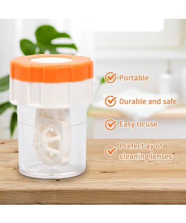 Zsanhua 5 Pieces Contact Lens Barrel Cases Plastic Portable Contact Lens Cleaner Washer Manual Rotation Contact Lens Cleaning Case for Daily Eyes Care (5 Colors) - Buy Online on GoSupps.com