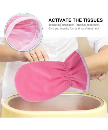 BESTYASH 4pi ces Kit De Mitaines Et Cire De Paraffine Pour Soins Thermiques Pour Mains Rose - Buy Online on GoSupps.com