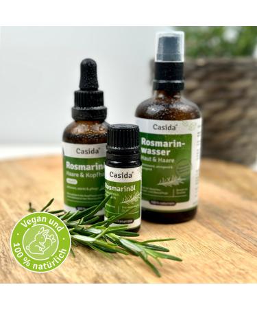 Casida Rosemary Shampoo with Biotin - Rosemary Oil Shampoo Against Hair Loss - For Thin and Thinning Hair - Free of Sulfates Silicones SLS - 200 ml - Buy Online on GoSupps.com