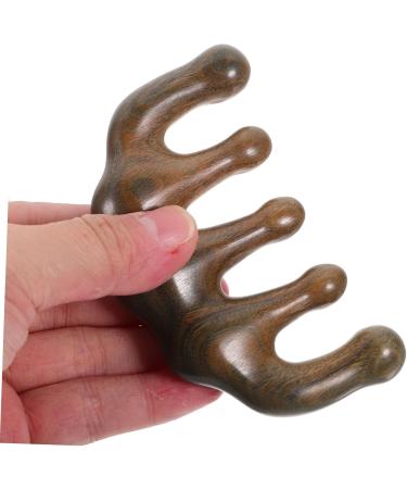 Anneomas Sandalwood Comb & Scalp Massager - Gua Sha Ridge Massage Brush | Handheld Wooden Comb for Relaxation & Massage - Perfect for Body Care - Buy Online on GoSupps.com