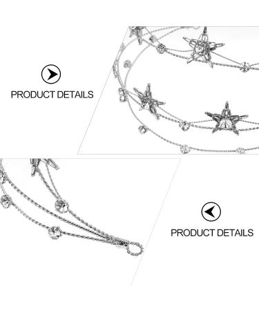 Beaupretty Rhinestone Star Crown Tiara: Bridal Headpiece Wedding Hairband in Silver - Buy Online on GoSupps.com