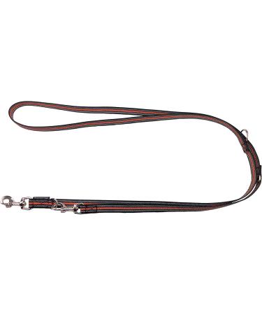 Adjustable Dog Linen Leash for Medium & Large Dogs - 2.80m Black & Orange | Durable & Stylish - Buy Online on GoSupps.com