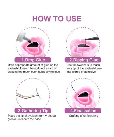 Infilila Disposable Glue Rings for Eyelash Extensions - 100PCS Lovely Heart Shape Glue Cups in Pink | Lash Fan Blossom Supplies - Buy Online on GoSupps.com
