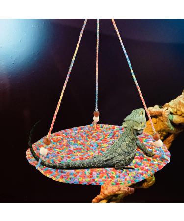 Reptile Hammock Swing Bed Cute Lizard Bearded Dragon Reptile Hanging Hammock Reptile Woven Cotton Summer Hammock Swing Bed for Reptiles Hamsters Parrots Sleeping Resting - Buy Online on GoSupps.com