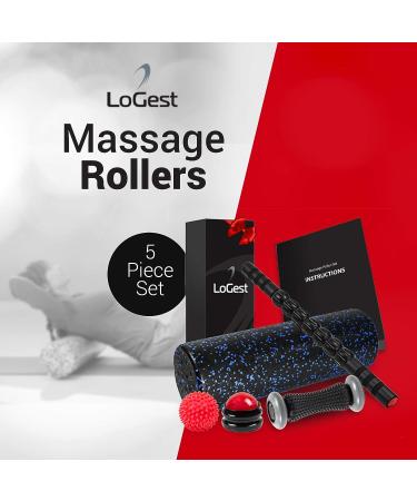 6-Piece Foam Roller Set for Pain Relief and Deep Tissue Massage | Includes Back Roller, Massage Stick, Foot Roller, and More - Buy Online on GoSupps.com