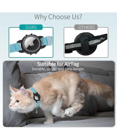 Apple AirTag Cat Neck Band - Light Tracker for Kittens & Puppies (7-9 inch) - Blue | International Shipping - Buy Online on GoSupps.com