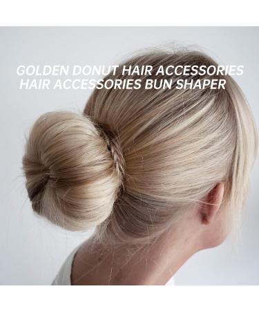 Hair Donut Bun Maker Set - 4 Pcs with 10 Hair Pins, 2 Sizes Doughnut Hair Bun Shaper for Chignon Style - Beige Hair Accessories for Girls and Kids - Buy Online on GoSupps.com