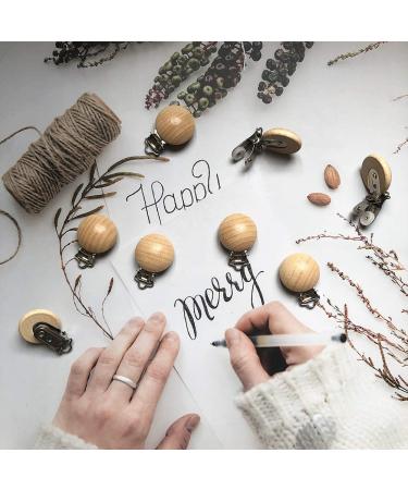 24-Piece Natural Beech Wood Pacifier Clips Teething Toy DIY Holder Accessories - Buy Online on GoSupps.com