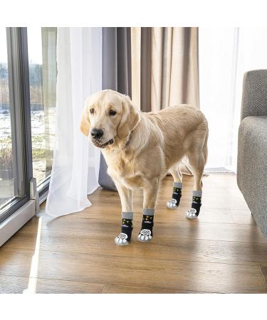 Pupeck Dog Socks - Anti-Slide Paw Protection for All Dog Sizes | 3 Pairs + 6 Pack | Summer Heat & Hardwood Floor Safety | Black Star & Moon Design - Buy Online on GoSupps.com