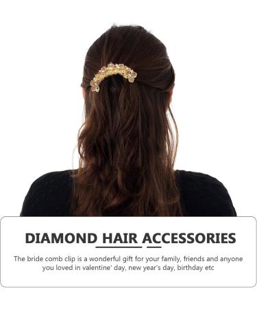 Beaupretty Hair Accessory for Women Hair Jewels for Women Hair Jewelry Bridal Hair Accessories Rhinestone Hair Accessories Korean Version Issue Card Comb Hair up Bride Hairpin Alloy - Buy Online on GoSupps.com