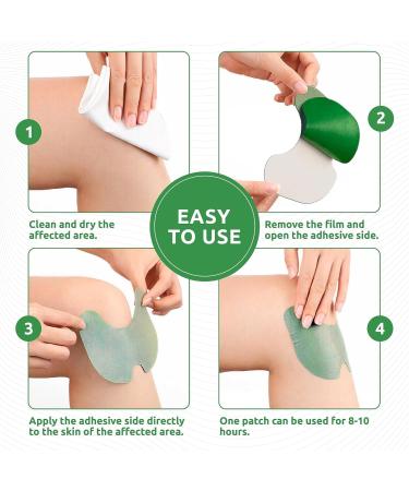 Buy 60 Pain Relief Patches for Knee Back Neck & Shoulders - Deep Heat Wellness Solution | International Shipping Available - Buy Online on GoSupps.com