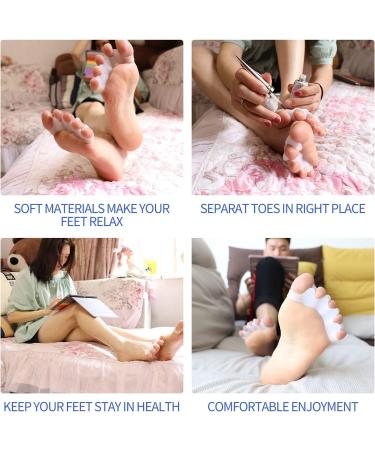 Niupiour Silicone Gel Toe Spacers - Bunion Corrector 6-Pack for Men and Women - Toe Separators for Pedicure and Foot Pain Relief - Buy Online on GoSupps.com