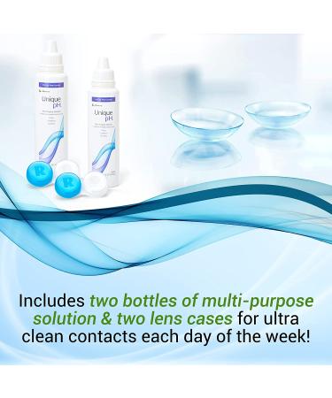 Menicon Unique pH Multi-Purpose Solution + RGP Lens Case - 4 fl oz (120ml) x 2 - Buy Online on GoSupps.com